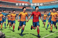 足球场上的激情碰撞，场面火爆