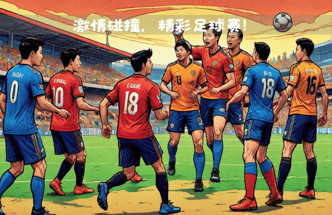 足球场上的激情碰撞，场面火爆